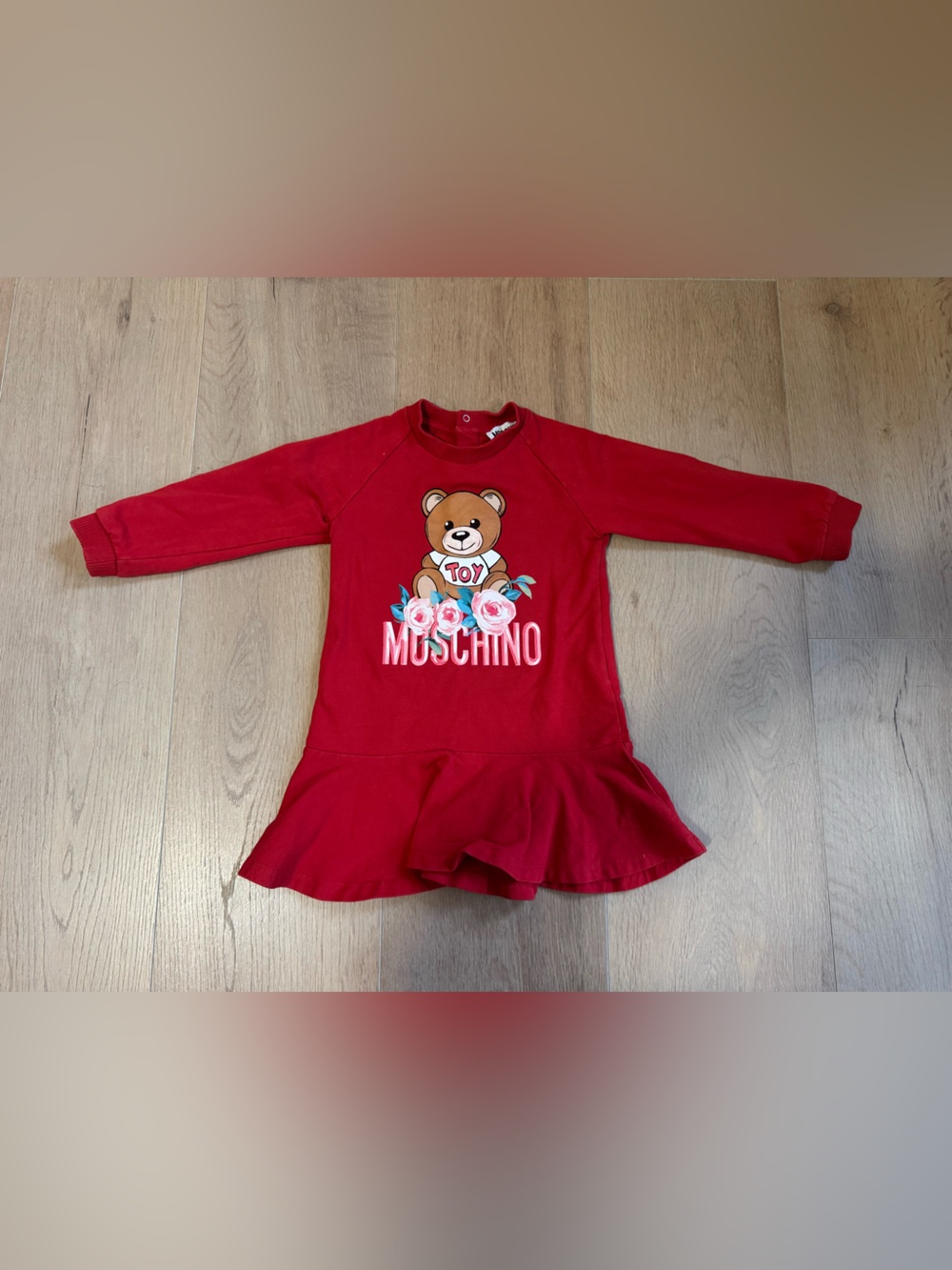 Moschino Baby Red Teddy Dress-12-18months
